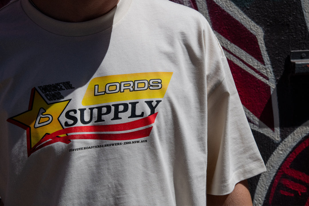 Oversized Vintage Race Tee- in Cream