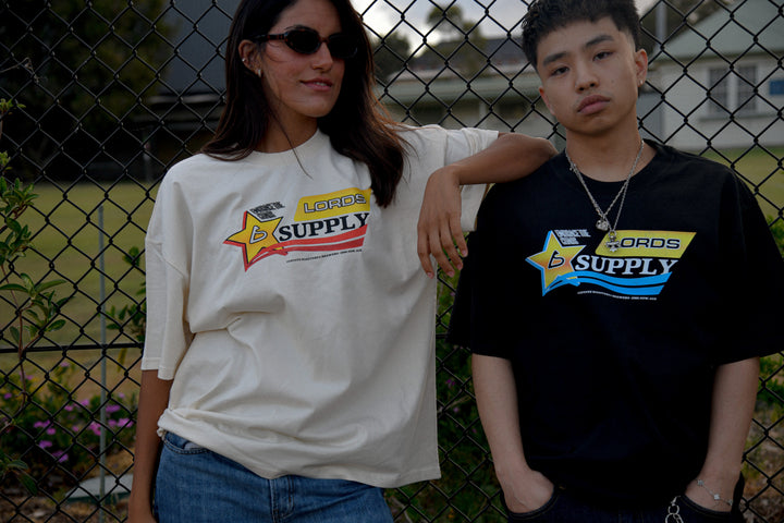 Oversized Vintage Race Tee- in Cream